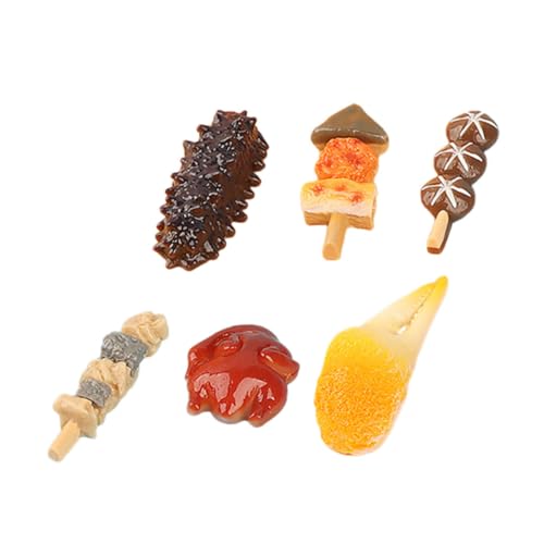 JOINPAYA 6 Stück Simulierte Haarspangen Dekorationen Für Charms Raumdekoration Für Ornamente Zum Basteln Simulation Mini Snack Mini Snack Realistisch Für von JOINPAYA