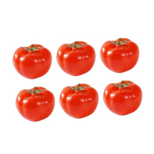 JOINPAYA 6 Stück Simulierte Tomate Schaum gefälscht realistische Tomate realistische falsche Früchte küchendekoration küche Dekoration lebensechte Gemüsemodelle künstliches Gemüse PVC rot von JOINPAYA