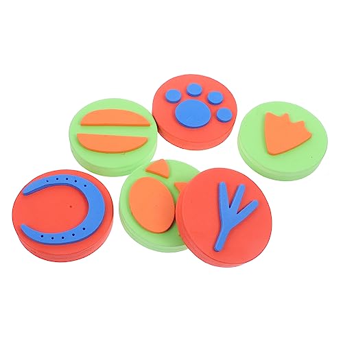 JOINPAYA 6 Stücke Sortierte Muster Jungen Und Mädchen Tier Briefmarken Hand Stempel Eva Malerei Dichtung Set Zufällige Farbe von JOINPAYA