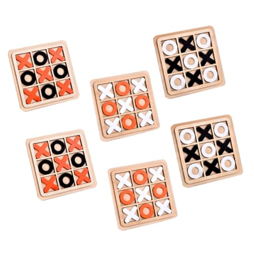 JOINPAYA 6 Stück Teiliges Holz Spiel für Kinderfreundliches Interaktives Strategiespiel Fördert Logisches und Kreativität Sicher Abgerundete Kanten für Kinderpartys und Lernspielzeug von JOINPAYA