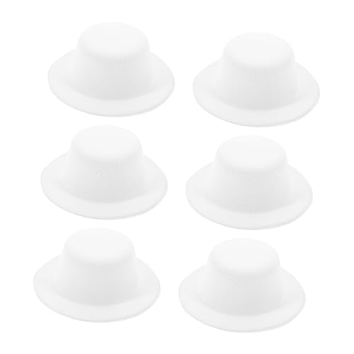 JOINPAYA 6 Stück Teiliges Hut Weiß Stabile DIY Puppenhüte für Basteln Haarschmuck Dekorative Hüte für Familien Kreative Handarbeiten für Weihnachtsdekoration und Puppenzubehör von JOINPAYA