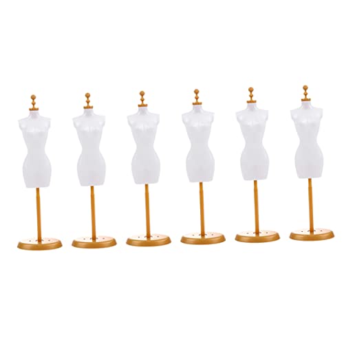 JOINPAYA 6 Stück Teiliges Puppen Kleiderständer Mannequin aus Kunststoff für DIY Puppenbekleidungs Präsentation Stabiler Standfuß zum Kreativen und Dekorieren von JOINPAYA