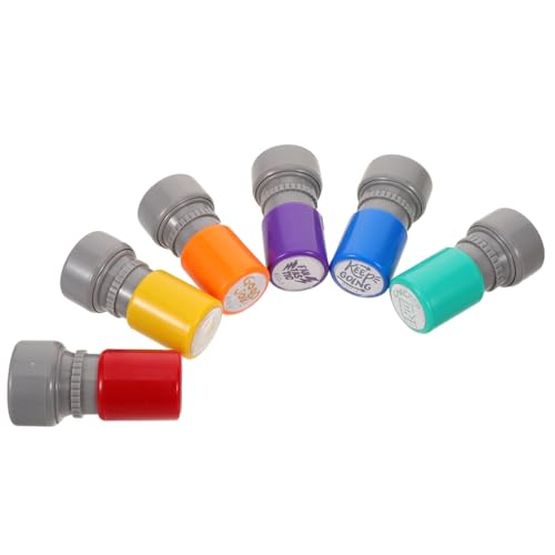 JOINPAYA 6 Stück Teiliges Selbstfärbender Lehrer Stempel für Hausaufgaben Bewertung und Motivation mit Bunten Lob Feedback siegeln Pädagogische Stempel für Junior High Schüler von JOINPAYA