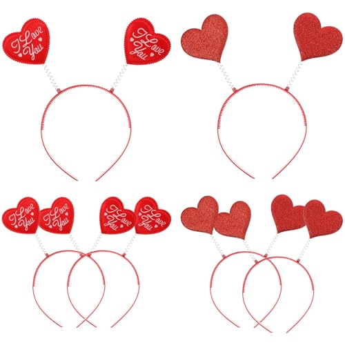 JOINPAYA 6 Stück Teiliges Valentinstag Haarband mit Herz Haarschmuck für Damen für Partys Cosplay und Festliche Anlässe Langlebig und Farbenfroh für Besondere Gelegenheiten von JOINPAYA