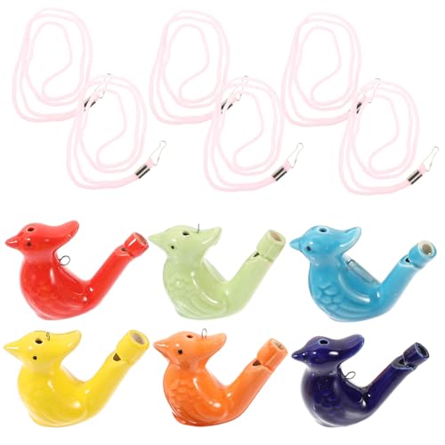 JOINPAYA 6 Stück Wasservogelpfeife Kindergeschenke Badespielzeug Musikspielzeug Partypfeife Gastgeschenke Frühes Lernspielzeug Kinderpfeife Wasservogelpfeife Vogelpfeifen Bad von JOINPAYA