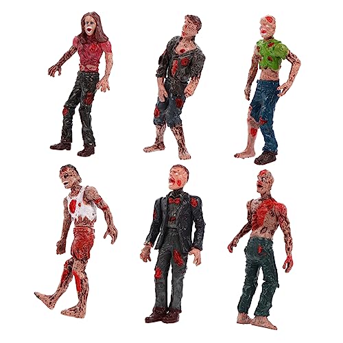 JOINPAYA 6 Stück Zombie Puppe Halloween Dekorationen Puppe Halloween Requisiten Zombie Miniaturen Zombie Terror Grusel Streich Detaillierte Walking Dead Spielzeuge Kleine von JOINPAYA