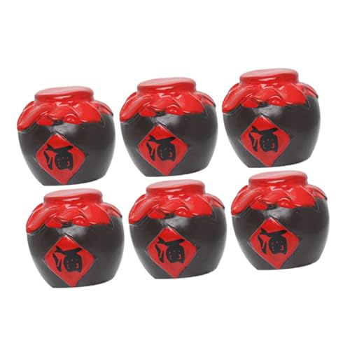 JOINPAYA 6 Stück bastelset basteln für Hand Weinmodell Weinzubehör spielzeuge puppenhaus Mini Weinkrug geben vor, zu Sein Plastik Black von JOINPAYA