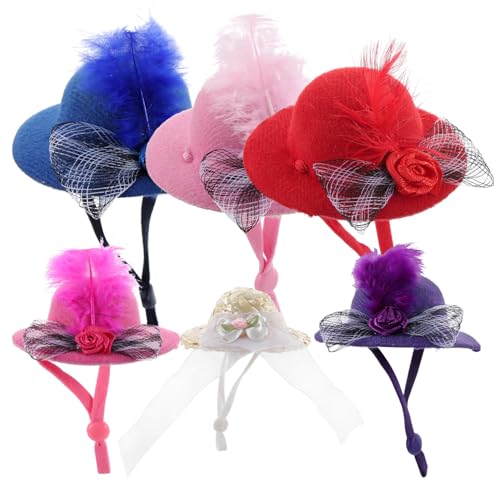 JOINPAYA 6 Stücke Hut Für Mini Puppe Puppe Hüte Miniatur Winzige Hüte Polyester Puppe JOINPAYA 6 Stücke Hut Für Mini Puppe Puppe Hüte Miniatur Winzige Hüte Polyester Puppe von JOINPAYA