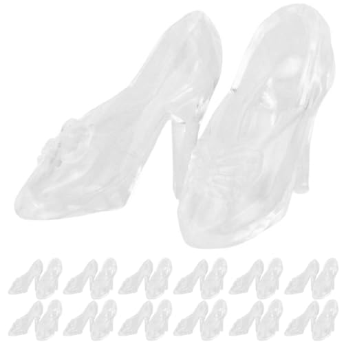 JOINPAYA 60 Paare Mini Kristall High Heels Transparente Schuhdekoration für Puppen Zubehör für Kreatives und Fantasievolle Gestaltung für und Heimdekoration von JOINPAYA