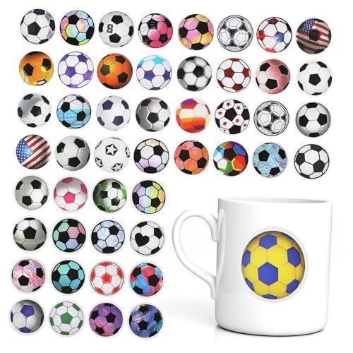 JOINPAYA 60 Stück Ball Doodle Aufkleber Getränke Fußball Aufkleber Sport Tonnenaufkleber Für Mülltonnen Fußball Aufkleber Fußbälle Teenager Flaggen Aufkleber Wasserflasche PVC von JOINPAYA