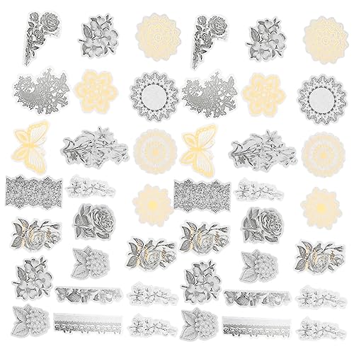JOINPAYA 60 Stücke Folie Papier Hand Aufkleber Pack Sammelalbum Planer Dekorative Aufkleber Handwerk Klebstoff von JOINPAYA