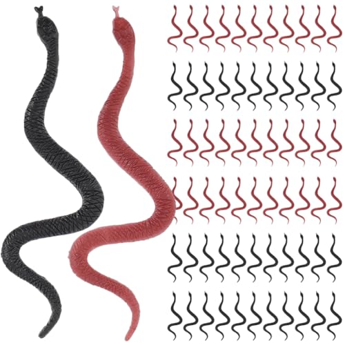 JOINPAYA 60pcs Realistische Schlangen Simulation Gefälschte Schlange Modell Halloween Witz Streich Spielzeug JOINPAYA 60pcs Realistische Schlangen Simulation Gefälschte Schlange Modell Halloween Witz Streich Spielzeug von JOINPAYA