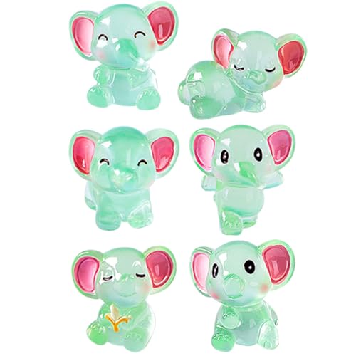 JOINPAYA 6St Desktop-Tierdekoration Cute Decoration sitzpouf sat resiever tischdeko esstisch autodeko Desktop-Tierstatue kleine Tierfiguren Tierskulptur Elefantenmodell Miniaturfiguren Harz von JOINPAYA