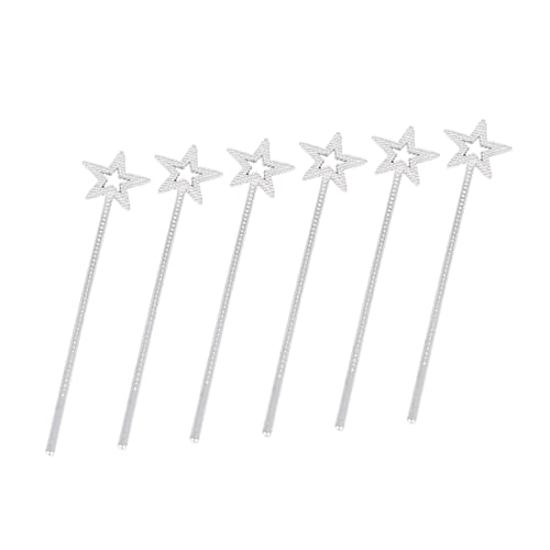 JOINPAYA 6St Feenstab Neon-Partyzubehör Bausatz Leuchtstab Sternenstab Pinata-Füller Fairy Wand Party Dekoration Party Decoration Party Zauberstab Zauberstäbe Silver von JOINPAYA