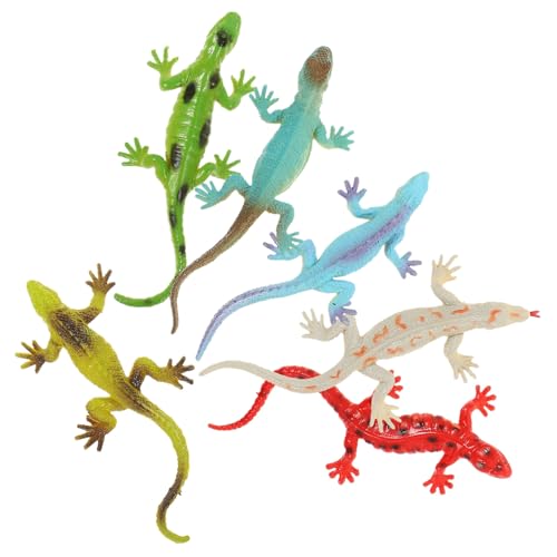 JOINPAYA 6St Safe Toy Reptilien Zuverlässiges Tierfigur kinderspielzeug Miniatur-Eidechsenstatue Eidechsenfigur aus Kunststoff Plastik von JOINPAYA