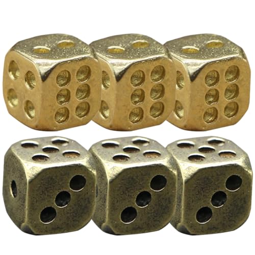 JOINPAYA Ästhetisches Kupferwürfel-Set Dekorative Würfel für Barspiele Halloween-würfel JOINPAYA Ästhetisches Kupferwürfel-Set Dekorative Würfel für Barspiele Halloween-würfel von JOINPAYA