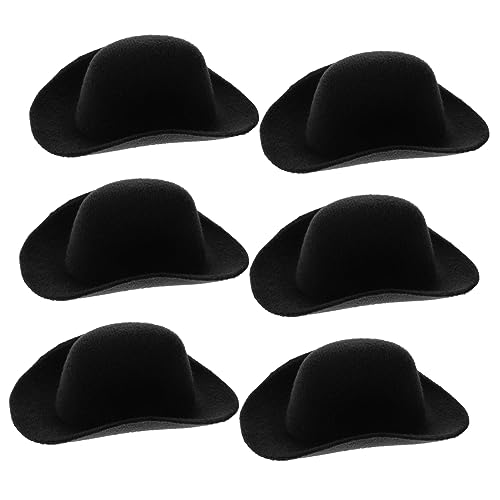 JOINPAYA 6St kleine Hütchen zum Basteln Puppenhut Dekoration Festliche Puppenhüte Cowboyhut für Puppen Cowgirl-Hut Puppe Cowboyhut -Cowboy-Hut Minihüte zum Basteln Hut- Stoff Black JOINPAYA 6St kleine Hütchen zum Basteln Puppenhut Dekoration Festliche Puppenhüte Cowboyhut für Puppen Cowgirl-Hut Puppe Cowboyhut -Cowboy-Hut Minihüte zum Basteln Hut- Stoff Black von JOINPAYA