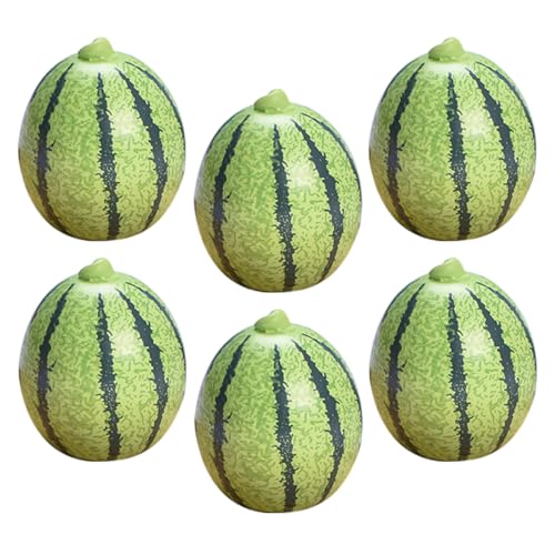JOINPAYA 6 Stück Miniatur-wassermelonen Aus Kunstharz Lebensechte Künstliche Früchte Für Puppenhaus- Realistische Bastelbedarf von JOINPAYA