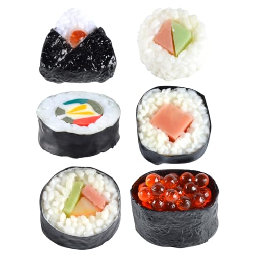 JOINPAYA Sushi-Modell-Requisiten 6 Stück Gefälschtes Sushi Rollenspiel-simulations-Reis-lebensmittelmodell Zur Anzeige JOINPAYA Sushi-Modell-Requisiten 6 Stück Gefälschtes Sushi Rollenspiel-simulations-Reis-lebensmittelmodell Zur Anzeige von JOINPAYA