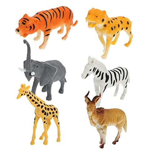 JOINPAYA 6Stücke Wildtier Modell Realistische Tierfiguren für Lehrprop für Frühe Entwicklung für Kindergeburtstage und Lernspiele von JOINPAYA