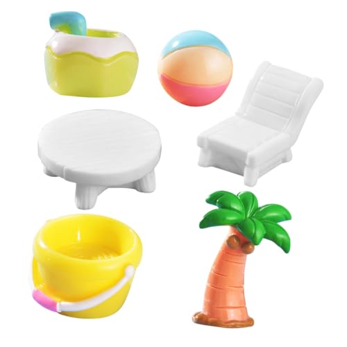 JOINPAYA 6pcs Sommer Beach Micro Landschaftsharz Ornamente Miniatur Beach Dekorationen Winzige Figuren Für Wohnkultur Küstenthema Harzornamente JOINPAYA 6pcs Sommer Beach Micro Landschaftsharz Ornamente Miniatur Beach Dekorationen Winzige Figuren Für Wohnkultur Küstenthema Harzornamente von JOINPAYA