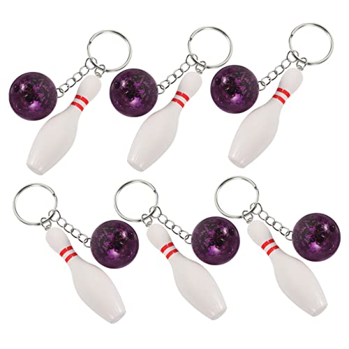 JOINPAYA 6St Bowling-Schlüsselanhänger Sportball Schlüsselanhänger Miniartikel für die Handtasche Geschenk Rucksack Geldbörse Preise für den Schulkarneval Geldbeutel-Anhänger 3d von JOINPAYA