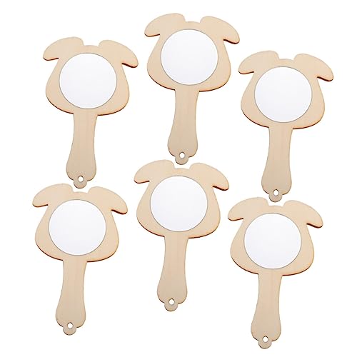 JOINPAYA 6 Stück Holzspiegel-Spielzeug Für Kinder Unvollendete Mini-Spiegel Zum Basteln Für Kinder Entzückende Tiermodelle JOINPAYA 6 Stück Holzspiegel-Spielzeug Für Kinder Unvollendete Mini-Spiegel Zum Basteln Für Kinder Entzückende Tiermodelle von JOINPAYA