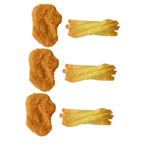 JOINPAYA Gefälschtes Lebensmittelmodell-Set 6-teilig Chicken Nuggets Und Pommes Nicht-Spiel-Lebensmittel Für Kleinkinder Überraschungsspielzeug Für Jungen Und Mädchen JOINPAYA Gefälschtes Lebensmittelmodell-Set 6-teilig Chicken Nuggets Und Pommes Nicht-Spiel-Lebensmittel Für Kleinkinder Überraschungsspielzeug Für Jungen Und Mädchen von JOINPAYA