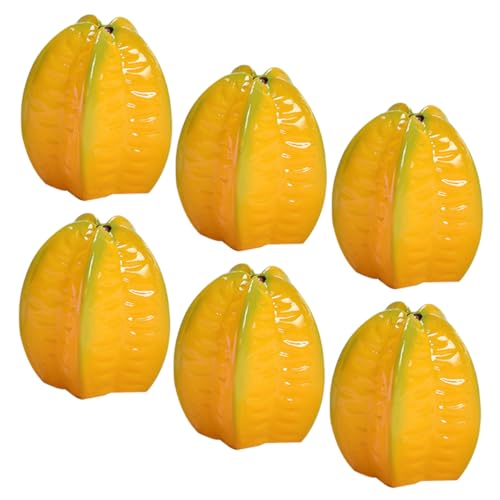 JOINPAYA 6st Künstliche Früchte Stand Gefälscht Obst Realistisch Ananas Simulation Fälschung Zitrone Spielzeuge Kleine Karambolen Karambole Mini-karambolenmodell Yellow Harz JOINPAYA 6st Künstliche Früchte Stand Gefälscht Obst Realistisch Ananas Simulation Fälschung Zitrone Spielzeuge Kleine Karambolen Karambole Mini-karambolenmodell Yellow Harz von JOINPAYA
