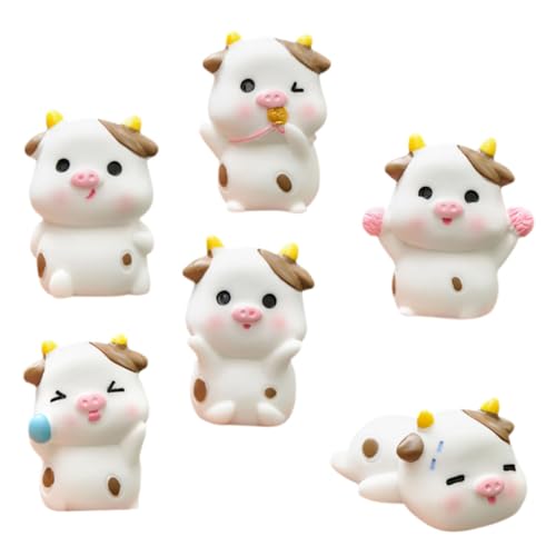 JOINPAYA Miniatur Kuh Figuren Set 6 Stücke Harz Kuh Spielzeug Tier Sammlerstücke Miniatur Landschaft Decor JOINPAYA Miniatur Kuh Figuren Set 6 Stücke Harz Kuh Spielzeug Tier Sammlerstücke Miniatur Landschaft Decor von JOINPAYA