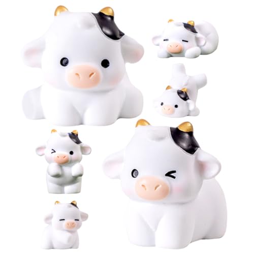 JOINPAYA 6st Mikrolandschaft Kuh Plüsch Haustier Tiere Im Freien Hund Figuren Auto Mikrolandschaftsornament Bonsai-Kuh Mini-kuhfigur Gartendekoration Tiermodell Kuh Minifigur Harz JOINPAYA 6st Mikrolandschaft Kuh Plüsch Haustier Tiere Im Freien Hund Figuren Auto Mikrolandschaftsornament Bonsai-Kuh Mini-kuhfigur Gartendekoration Tiermodell Kuh Minifigur Harz von JOINPAYA