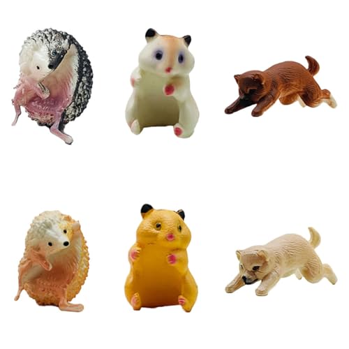 JOINPAYA 6st Puppe Mit Tiertassenrand Becherrandmarker Einzigartiges Tassendekor Kleine Tierverzierung Hamsterpuppe PVC von JOINPAYA