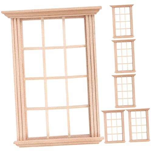 JOINPAYA 6 Stücke Miniatur Fenster Rahmen Für Puppenhaus Miniatur Fenster Set Für Spielzeug von JOINPAYA