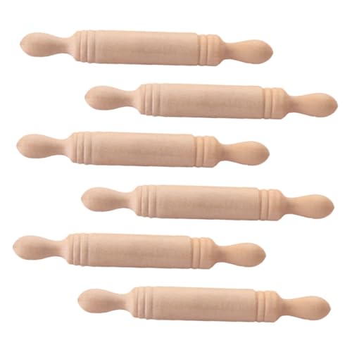 JOINPAYA 6stücke Miniatur Holz Nudelholz Spielzeug Für Junge Mädchen Küchenaccessoires Für Puppenhäuser Sicheres Material Lernspielzeug Für Kleinkinder von JOINPAYA