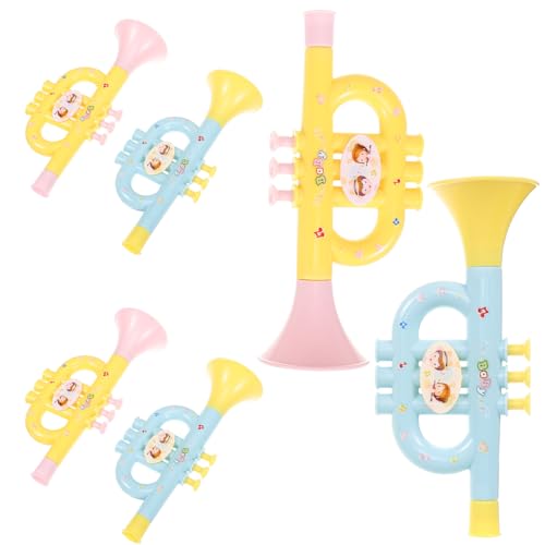 JOINPAYA 6-teiliges Trompetenmodell Für Kinder Sichere Und Robuste Abs-Trompeten Musikspielzeug Für Kleinkinder von JOINPAYA