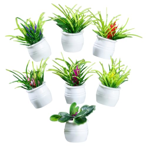 JOINPAYA 7 Stück Puppenhaus-Bonsai-Pflanzen Puppenmöbel topfpflanze Modell Fee puppenhauszubehör Dollhouse Accessories Desktop-Ornamente für zu Hause Künstliche Topfpflanze Harz von JOINPAYA