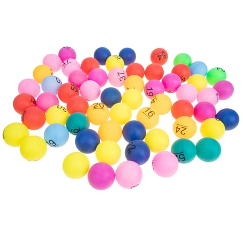 JOINPAYA 70 Stück Lotteriekugeln Mini-nummerierte Kugeln Ereignis glücklich verlosen Mehrfarbig Ball bunt Farbe Bälle ziehen Gewinnspielkugeln Bingo-Kugel Plastik von JOINPAYA