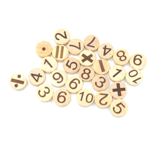 JOINPAYA 13 Mm Durchmesser Holz Alphabet Scheiben 26 Ziffern Geschnitzte Stücke Sicheres Lernspielzeug 78 Stück Packung von JOINPAYA