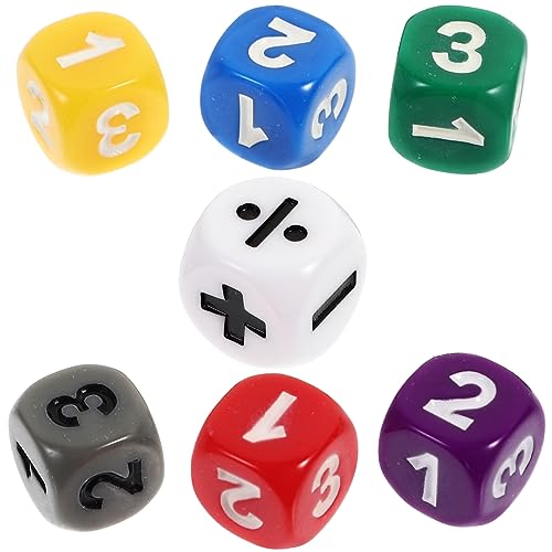 JOINPAYA 7St Lernspielzeug für Mathematik Zahlenwürfel Lernhilfe für Lernspielzeug für Tischspielwürfel Würfel für den Mathematikunterricht Würfelzählspiel Würfelspiel Acryl von JOINPAYA