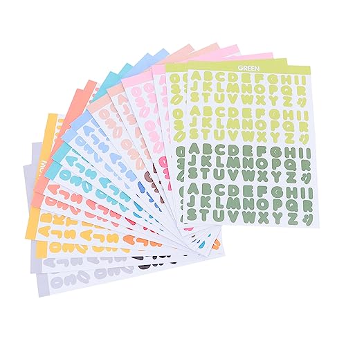 JOINPAYA 8 Blatt Buchstabenaufkleber Scrapbooking Sticker Scrapbook Stickers Scrapbooking-Sticker Scrapbooking Aufkleber Geschenkidee Scrapbooking-Aufkleber Planer-Aufkleber Papier Colorful von JOINPAYA