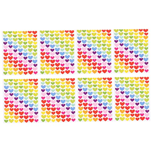JOINPAYA 8 Blatt farbiges Liebesfünfeck Scrapbook scrabbook Sticker für terminplaner Laptop Aufkleber Aufkleber-Set Notebook -Aufkleber Handyaufkleber Herzaufkleber Papier Colorful von JOINPAYA