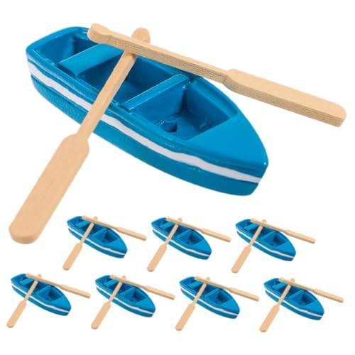 JOINPAYA 8 Sätze Schiffsmodell Aus Holz Reihe Dekorativ Puppenhaus-fischerbootmodell Wasser Miniatur Blau Mini Fischerboot Figur Paddeln Puppenhauslieferungen Mini-bootsmodelle Harz JOINPAYA 8 Sätze Schiffsmodell Aus Holz Reihe Dekorativ Puppenhaus-fischerbootmodell Wasser Miniatur Blau Mini Fischerboot Figur Paddeln Puppenhauslieferungen Mini-bootsmodelle Harz von JOINPAYA