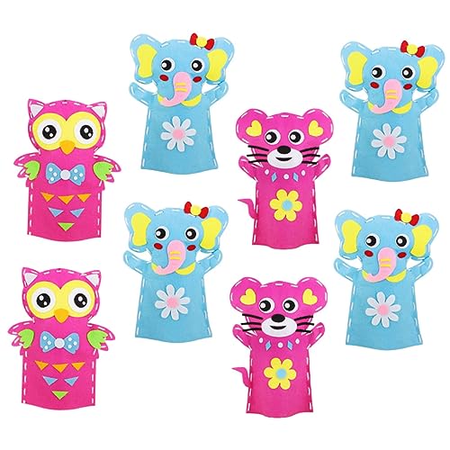 JOINPAYA 8 Sätze Tierhandpuppe Selber Machen Bildungsspielzeug Kinderspielzeug Handgemachtes DIY- Für Zubehör Für Die Handpuppenherstellung Nicht Gewebt von JOINPAYA