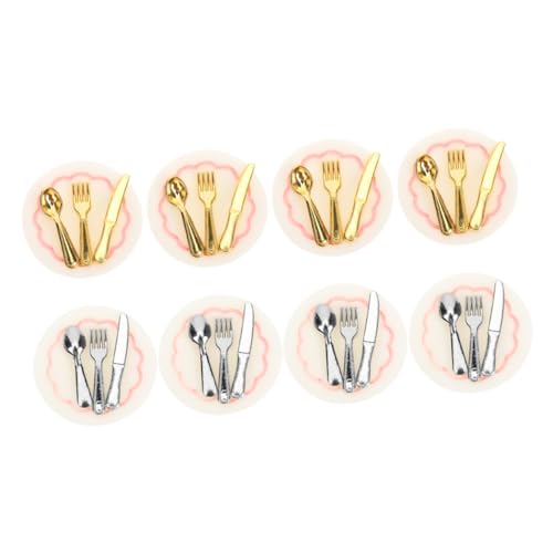 JOINPAYA Miniatur Küche Geschirr Set 8 Stücke Miniatur Gabeln Löffel Requisiten Für Puppe von JOINPAYA
