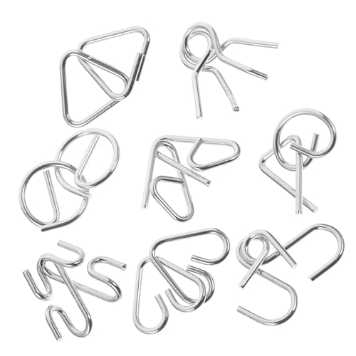 JOINPAYA 8 Stück Denkspiel Geist Puzzle Gehirn Rätsel Metallpädagogik Denksportaufgaben Für Erwachsene Denksportaufgaben Für Denksportaufgaben Aus Metall Eisen Silver JOINPAYA 8 Stück Denkspiel Geist Puzzle Gehirn Rätsel Metallpädagogik Denksportaufgaben Für Erwachsene Denksportaufgaben Für Denksportaufgaben Aus Metall Eisen Silver von JOINPAYA