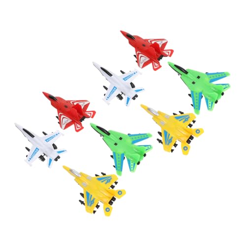 JOINPAYA 8 Stück Flugzeug zurückziehen für kinderspielzeug Flugzeug Modellbau Ziehflugzeug Simulationskämpferspielzeug Flugzeugmodell für Plastik von JOINPAYA