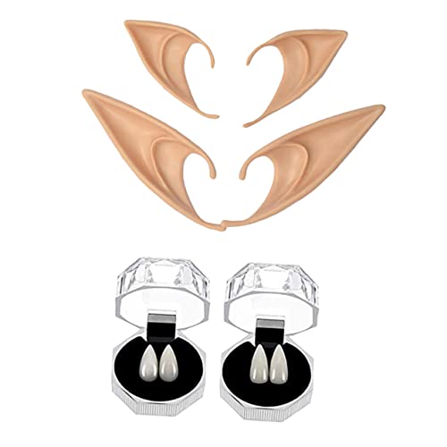 JOINPAYA 8 Stück Halloween-Zahn-Requisite Halloween schminke Halloween Make up lustige Bilder Vampirzähne Halloween mask Halloween dekorative Reißzähne Halloween-Horror-Zähne Beige von JOINPAYA