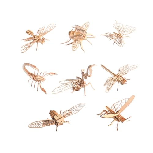 JOINPAYA 8 Stück Malmodell Kinderspielzeug kindergeburtstags mitgebsel zabawki stymulujące rozwój Nachhaltiges Handgemachte Puzzles Modellverzierung Figurenmodell Hölzern Beige von JOINPAYA