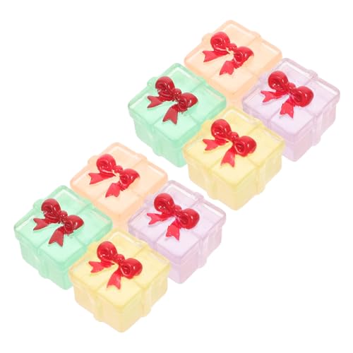 JOINPAYA 8 Stück Mikrolandschaftsharz Kleine Ornamente Mini Boxen Ornament Winzige Miniaturfiguren Leuchtende Miniaturboxen Mikrolandschaftszubehör Leuchtende von JOINPAYA