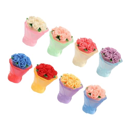 JOINPAYA Künstliche Blumen Rosen Funkelnder Mini-blumenstrauß Lebensechte Rosen Für Die Schreibtischdekoration Im Büro von JOINPAYA